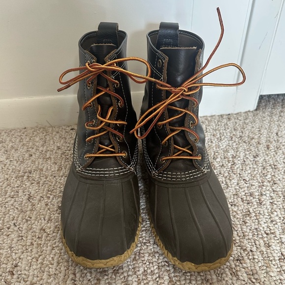 L.L. Bean Black and Brown Rain & Snow Boots size 10M - Picture 1 of 7